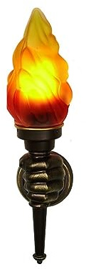 Fackla Väggdekor Lampa Retro Vardagsrum Balkong Bar Restaurang Värdshus Flame Sconce for Foajé Trädgård Utomhusbelysning Starka Ljus(LEFT HAND_FLAME BULB)