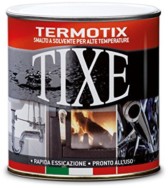 TIXE Vernici per Alte Temperature – Resistente a Calore Intenso per Metallo e Superfici Tecniche, Argento 500 ml
