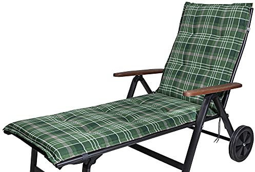Kettler Polen KETTtex 2395 Auflage Rollliege Milano grün-braun kariert 190x60x6 cm (ohne Liege)