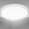 B.K.Licht - LED Deckenlampe mit indirektem Licht, neutralweiße Lichtfarbe, 24 Watt, 3000 Lumen, Deckenleuchte, LED Lampe, Wohnzimmerlampe, Schlafzimmerlampe, Küchenlampe, 38x5 cm, Silberfarbig