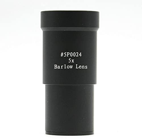 ZTBH Mikroskop tillbehörssats 5 x barlow-lins 3,2 cm metall helt flerbelagda okulära mikroskop diabilder