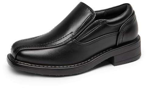 Bruno Marc Boy's Dress Shoes, Comfort Slip-On Loafer Wedding & Party & Birthday Shoes for Kids,Size 5 Big Kid,Black,SBOX225K
