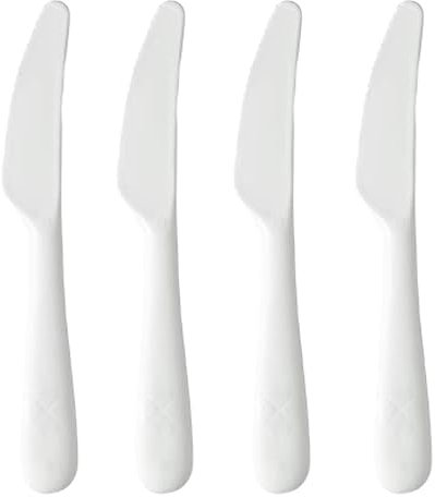 Kalas Ensemble de 4 couteaux de rechange pour enfants et bébés Sans BPA Crème