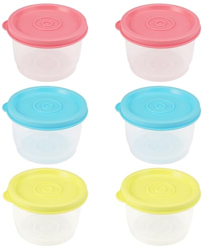 WHC 6 Contenitori Ermetici Plastica 160ml con Coperchio Riutilizzabili