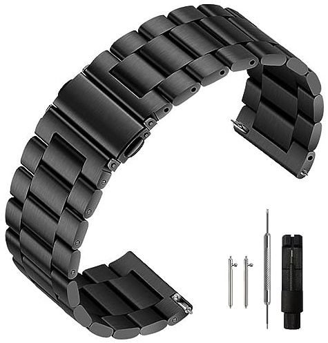 Niziruoup Uhrenarmbänder Metall Prämie Matt Edelstahl 16mm 18mm 20mm 22mm Quick Release Edelstahlarmband Metallarmband Ersatzarmbänder Uhrenarmband mit Schnellverschluss für Damen&Herren