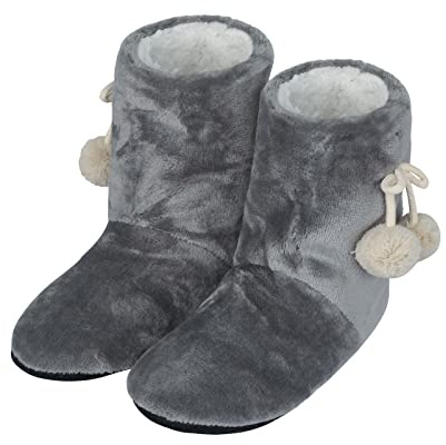 haozaikeji Chaussons Maison Homme Femme Chaussures Intérieur Invités Voyage Bureau Semelle Antidérapante Pantoufles Hiver Chaud Bottes à Talon Fermé Bottines Pantoufles Mules Unisexe Slippers Doux