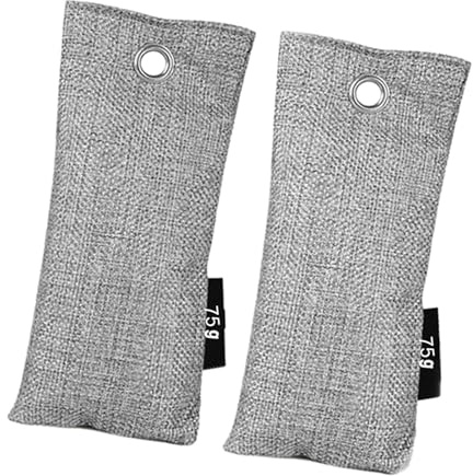 Baoblaze 2 Packs Shoe Deodorizers Bamboo Air Purifying Bag Multifunction Odor Neutralizer Air Purifier Bags Glove Deodorizers for Gym Sports Boxing Shoes Home Bedroom Closet Car, 2 Pack 75g