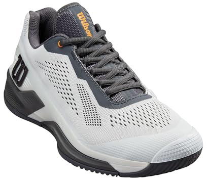 WILSON Rush Pro 4.0 Shift Women's Tennis Shoe - Ballad Blue/Ebony/Orange Tiger, Size 10.5 US