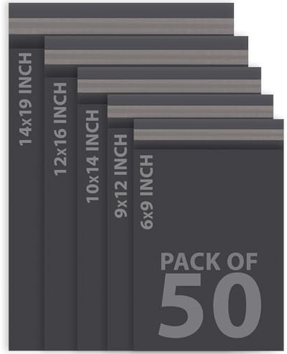 Right Pack 50 Mixed Mailing Bags | Parcel Bags | Postage Bags | Packaging Bags | Small to Large Mailing Bag | Assorted Shipping Bags | Waterproof Postal Bags | Poly Plastic Shipping Delivery Bags