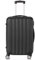 LEADZM Koffer Trolley Reisekoffer mit 4 Rollen und Zahlenschloss, Handgepäck Koffer, ABS Koffer Organizer, Teleskopgriff(M-L-XL-Set) (Schwarz, M)