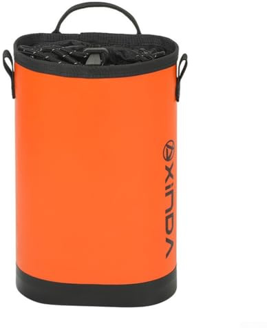 Sac d'escalade en PVC avec sangle d'eau de 5 l - Sac de rangement d'extérieur en polyester avec ceinture de taille variable, gadgets et anneaux latéraux résistants pour arbre (orange)
