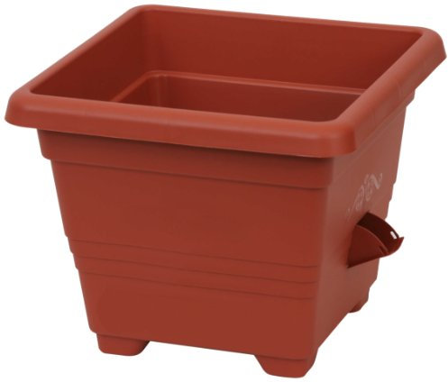 Plastia – Pot à réserve d’Eau Bergamot 25 x 25 cm, Terracotta