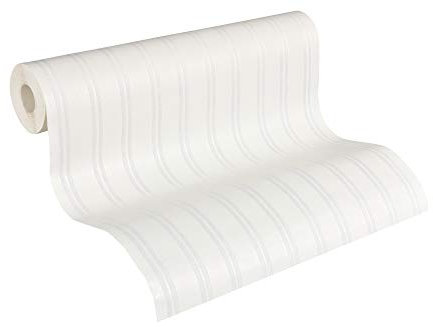 A.S. Création, verniciabile carta da parati non tessuto carta da parati in tessuto non tessuto 10,05 m x 0,53 m Bianco Made in Germany 243515 2435 – 15