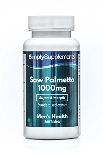 Saw Palmetto 1000mg | 360 Comprimés |Adapté aux Végétaliens |Jusqu’à 6 mois de bienfaits |SimplySupplements