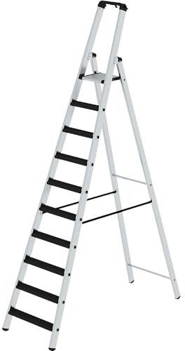 eurokraft pro | Scala a libro con gradini | salita su un lato | versione imbottita | 10 gradini