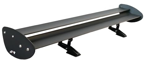 Simoni Racing SPA/12 Alettone da Tetto Crono, Spoiler Posteriore per Auto Universale, Alettone Ala Singola in Alluminio Nero