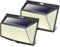 LOTMOS [Lot de 2] 308LED Lampe Solaire Exterieur, Lumiere Solaire Exterieur avec Detecteur de Mouvement 3 Modes Eclairage Exterieur Solaire Spot Projecteur Sans Fil pour Jardin,Terrasse,Garage