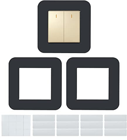 JINTANG 3 PCS lichtschalter schutz für wand,lichtschalter abdeckung,tapetenschutz lichtschalter für1-fach Steckdose,Schalteraufkleber abdeckung,wandschalter für die Heimdekoration(dunkelgrau)