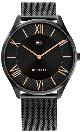 Tommy Hilfiger Analog Quarzuhr für Herren mit Edelstahl- oder Lederarmband