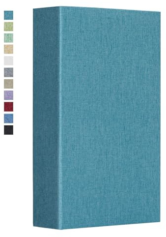 Vienrose Linen Photo Album 4x6 300 Pockets Photobooks Black Page Large Capacity Picture Albums for Valentine Wedding Christmas Birthday (300 pockets, Skyblue)