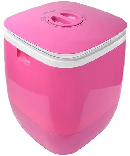 Syntrox Miniwaschmaschine Rosa, geräuscharmer Betrieb, Gewicht: ca. 5,5 kg, Schleudern bei 280 U/Min, Campingwaschmaschine, Energiesparend, Platzsparend