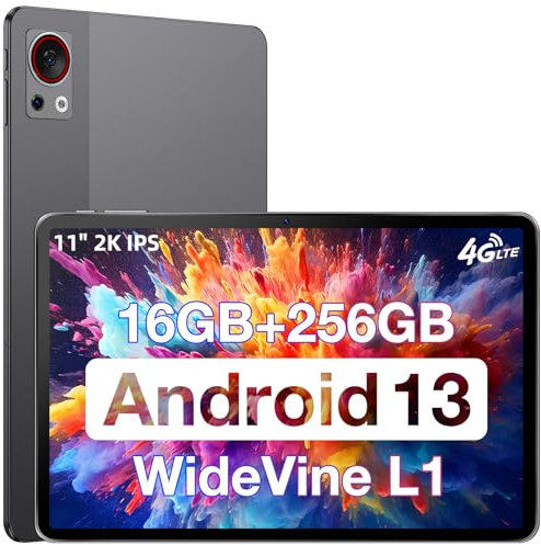 DOOGEE T30S Tablet 11 Zoll, 16GB RAM+256GB ROM (1TB TF) Android Tablet, 8580mAh Akku Octa-core 2,4K Display, 13MP+8MP, 4G LTE Dual SIM Gaming Tablets, Hi-Res Speakers/5G WiFi/OTG/GPS/Widevine L1
