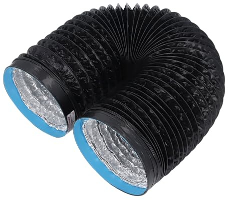 YUEHISY Manguera de Escape de Respiración de 7 secador, Conductos de Aire Aislados Flexibles de 6.56 Pies, Papel de Aluminio PVC Engrosado, Diseño de Espiral, para Invernadero
