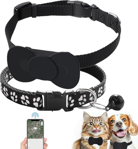 Les-Theresa Cat Gps Tracker, Cat Tracking Collar Dog Tracker with No Monthly Fees Gps Cat Trackers, Cat Collar Tracker IP63 Waterproof, Safety Tracking Cats Pet Tracker for Cats (Only iOS)