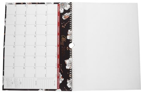 MAGICLULU Calendario Anual de Pared con Números Grandes Diseño Espiral para Fácil Desprendimiento Mensual Calendario Familiar Oficina Resaltado de Festivos y Vacaciones para Planificación