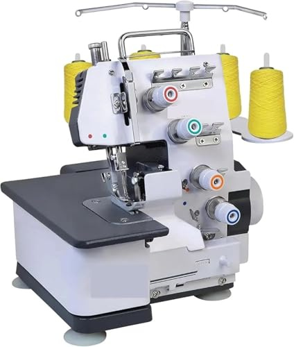 Macchina da cucire overlock a 3/4 fili con telaio in metallo, design professionale per tessuti elasticizzati e materiali pesanti, portatile ad alta velocità per principianti ed esperti