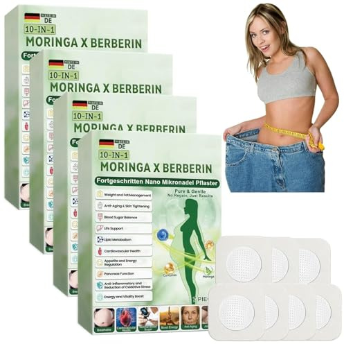 Paquete de 28 parches adelgazantes 10 en 1 Nano Micro Agujas, Apósitos de Belleza Moringa para cuidado corporal, abdominoplastia, modelado de piernas y aplicación de microagujas