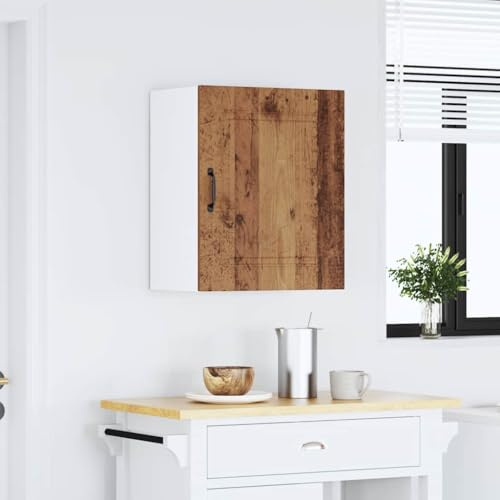 sephironlbb köksväggskåp Kalmar i gammalt träutseende träbaserade material, 50 x 31 x 60 cm, med gott om lagringsutrymme och dörrar, perfekt som köksskåp, sidoskåp, skänk för ordning och förvaring