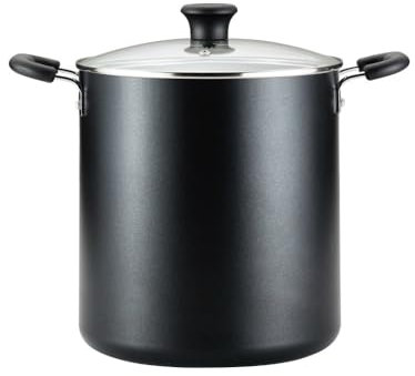 T-fal Initiatives Nonstick Stockpot 8 Quart Oven Safe 350F Cookware, Pots and Pans, Dishwasher Safe Black