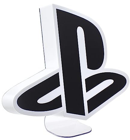 Luz logo PlayStation - Producto oficial, 3 modos de luz, iluminación reactiva al sonido para decoración de juegos u oficina, regalo para gamers, alimentado por USB o batería