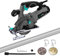BlueMars Plunge Saw Circular Saw, 1000W 5300RPM Table Track Saw with 125mm 24T TCT Blade & Diamond Blade, 3X 40cm Tracks Guide Rail, Scale Ruler, Cutting Depth 42mm, for Wood, Tile, Plastic & Metal