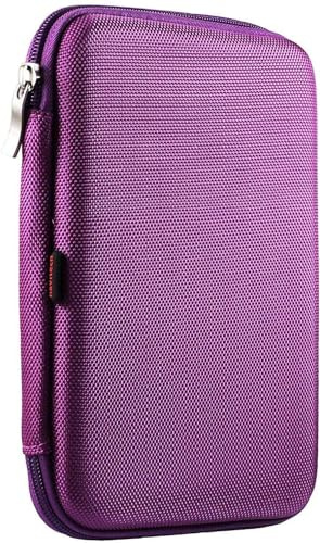 Navitech Purple Hard Carry Case Compatible With Zhehao 20 Pcs LCD Writing 6.5 Inch Tablet