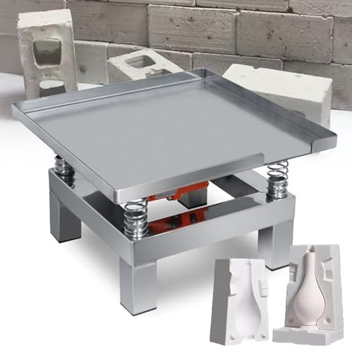 VNATWGOO 350x350MM Concrete Vibrating Table, Vibration Test Bench, Small Stainless Steel Mini Vibration Table, for Laboratory, Warehouse, Workshop,220V