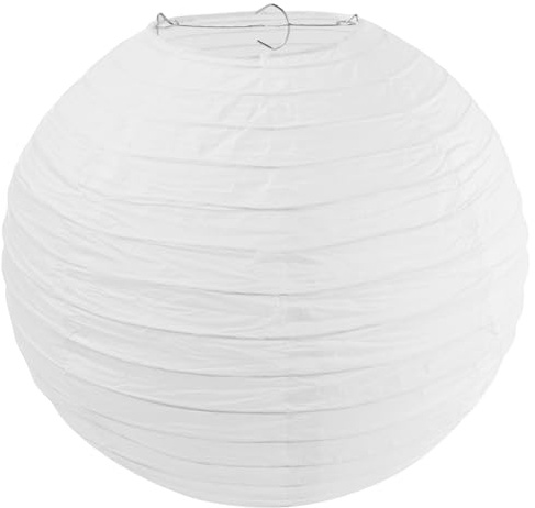 6 pezzi lanterne di carta bianche, lanterne rotonde bianche, lanterne rotonde di carta, 30 cm di diametro, per matrimoni, feste, compleanni, decorazioni da giardino