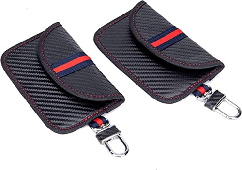 Bolsa Faraday for llave de coche, con bloqueo señal RFID, funda seguridad antipiratería for llaves(2pcs)