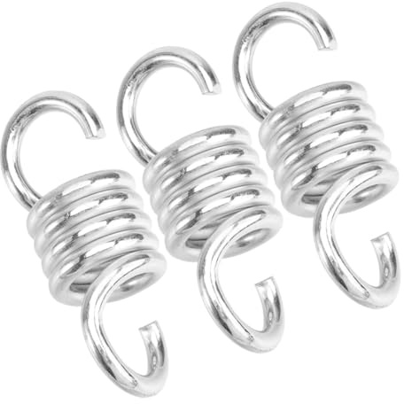 Mipcase 3 Piezas Resortes para Hamaca para Colgar Sillas y Balancines de Jardín Alta Resistencia y Soporte Seguro para Uso Interior y Exterior