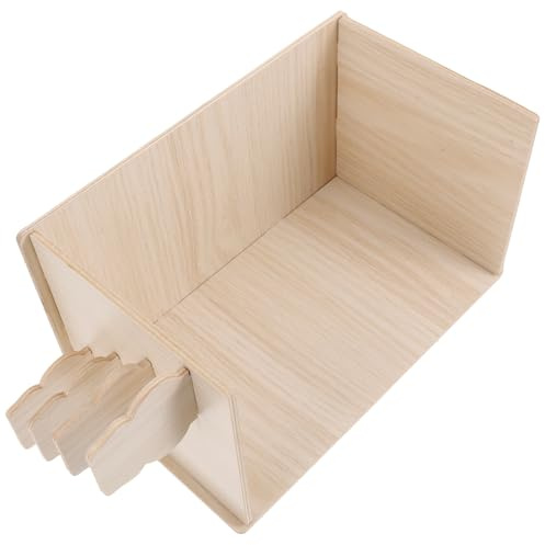 TOYANDONA Cachette en Bois Massif pour Hamster et Cobaye avec Plateforme et Échelle, Refuge Naturel pour Petits Animaux, Maison Sécurisée et Décorative pour Cage, Fournitures pour Rongeurs