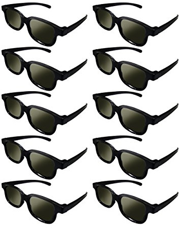 Lot of 10x RealD Technology 3D Polarized Glasses for TV/Movies/Cinema/HD