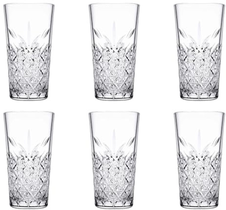 Pasabahce 6 x timeless glas set longdrinkglas koniskt 34,5 cl