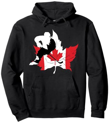 Giocatore di hockey su ghiaccio Giocatore di hockey Canada Sport invernali Felpa con Cappuccio