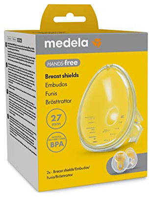 Medela Hands-free Brusthauben, 2 x Brusthauben, BPA-frei, Medela Zubehör für Hands-free Milchpumpe, Zubehör für Hands-free Auffangschalen