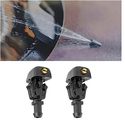 JNNJ 2 Pezzi Ugelli Lavavetri Anteriori, Getti Lavavetri Parabrezza Spruzzatore, Plastica Ugello Tergicristallo Ugello Spruzzatore Autos, Universale Autos Finestra Anteriore Rondella Ugelli