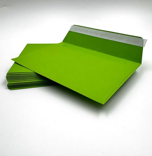 umschlag-discount - Briefumschläge ohne Fenster - C6 - selbstklebend - Brief Umschläge 114 x 162 mm - Sichtschutz, Made in Germany (Hellgrün, C6)