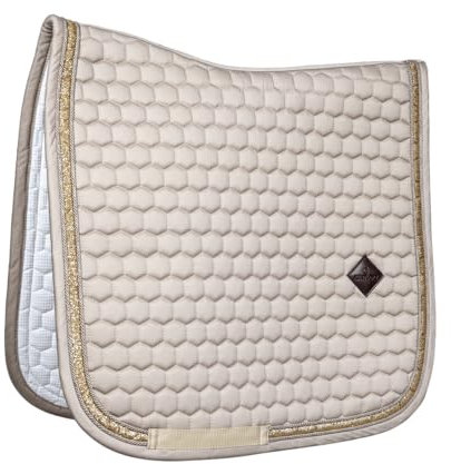 Kentucky Schabracke Glitter Band Dressur – atmungsaktive Schabracke, anatomische Satteldecke, schnelltrocknende Sattelunterlage