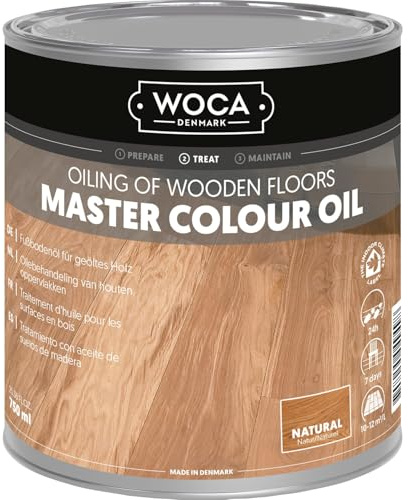 WOCA 522007AA Öl, Meister färg olja, naturlig, 0,75 liter, svart, vit 0,75 liter