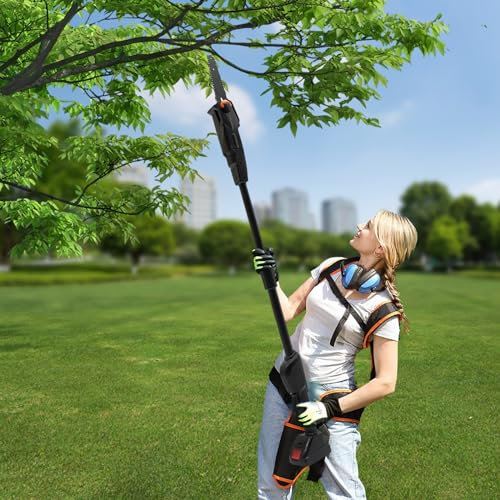 Elektro Teleskop Hochentaster, 552W Akku Kettensäge, Elektrische Astsäge Elektrisch Astschere Baumsäge Motorsäge 4500rpm